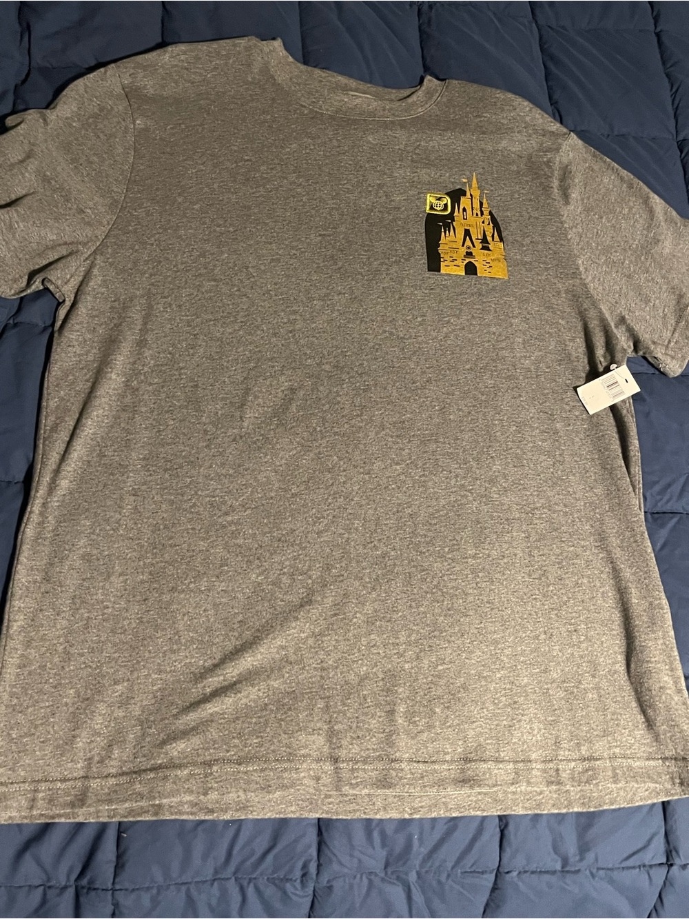 Men's Walt Disney World Gray Castle Graphic Crewneck T-Shirt